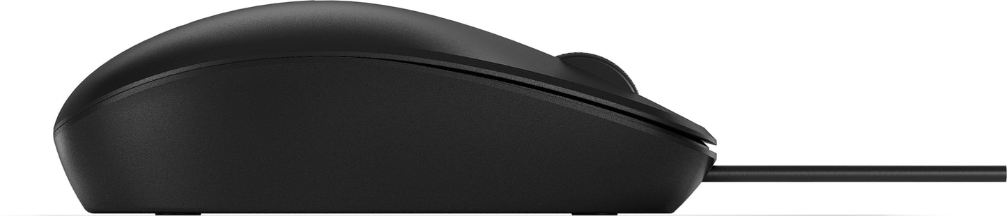 Ratón 125 HP, Alámbrico, USB, Negro