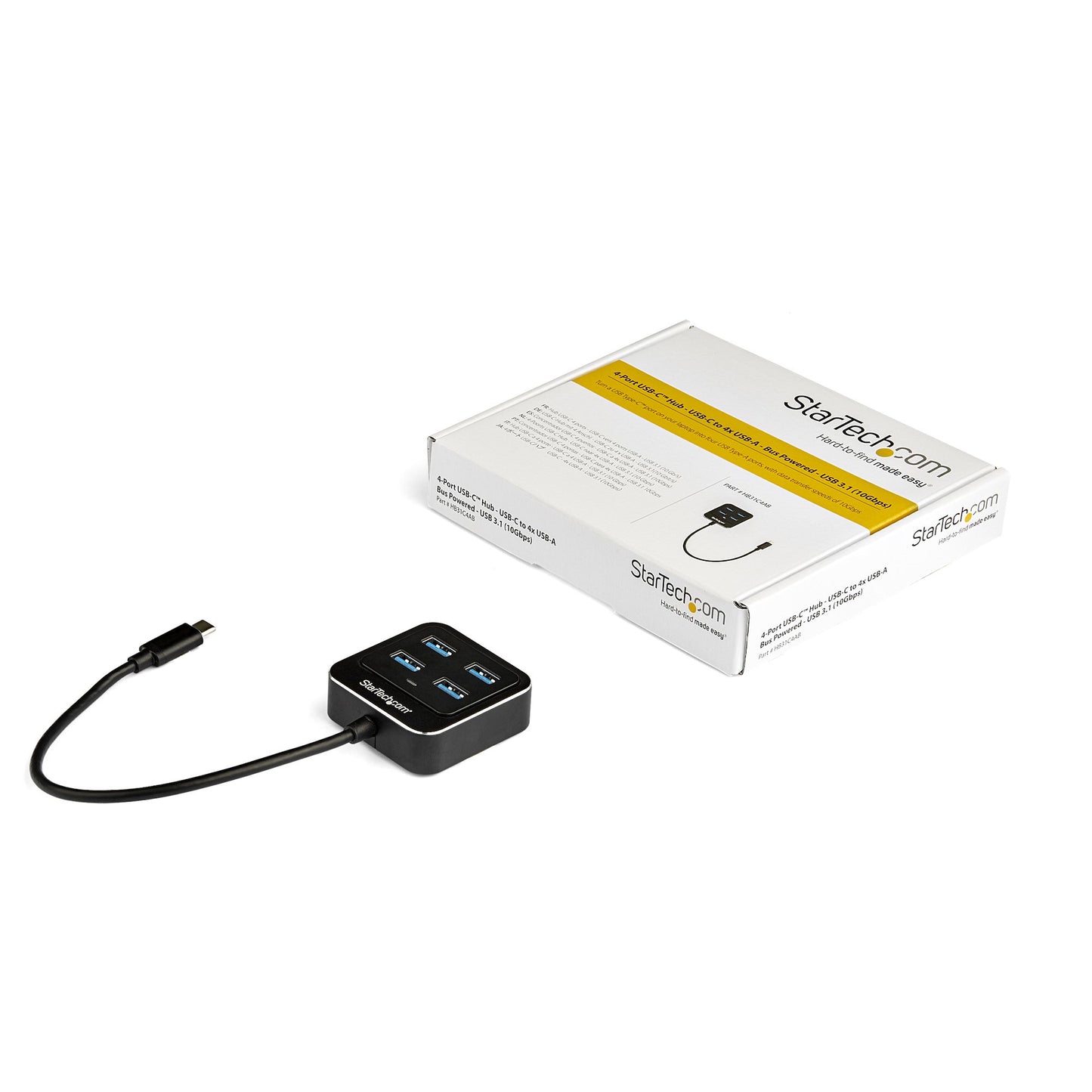Hub USB-C de 4 Puertos USB-A StarTech.com, Color negro