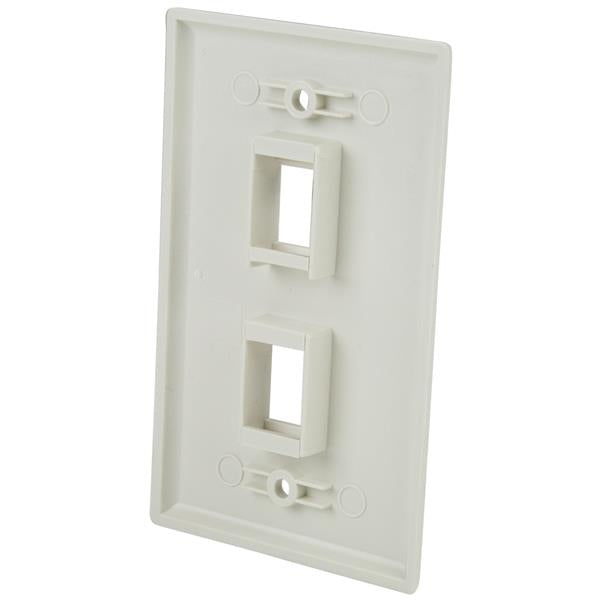 PLACA DE PARED DE 2 SALIDAS ACCS RJ45 COLOR BLANCO
