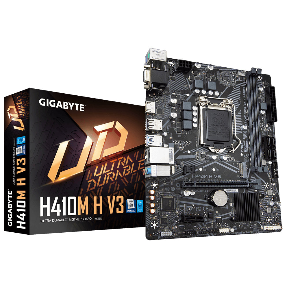 GIGABYTE (ARROBA) TARJETA MADRE GIGABYTE H410M H CPNT V3 DDR4/HDMI/ MATX INTEL LGA 1200