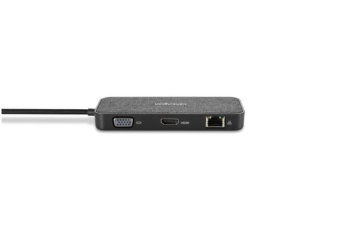 Kensington Docking Station K34020WW USB-C, 3x USB A/C, 1x HDMI, 1x VGA, 1x RJ-45, Negro/Gris