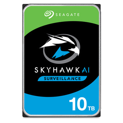 ST10000VE001 Disco Duro para Videovigilancia Seagate SkyHawk AI 3.5", 10TB, SATA III, 6 Gbit/s, 7200RPM, 256MB Caché