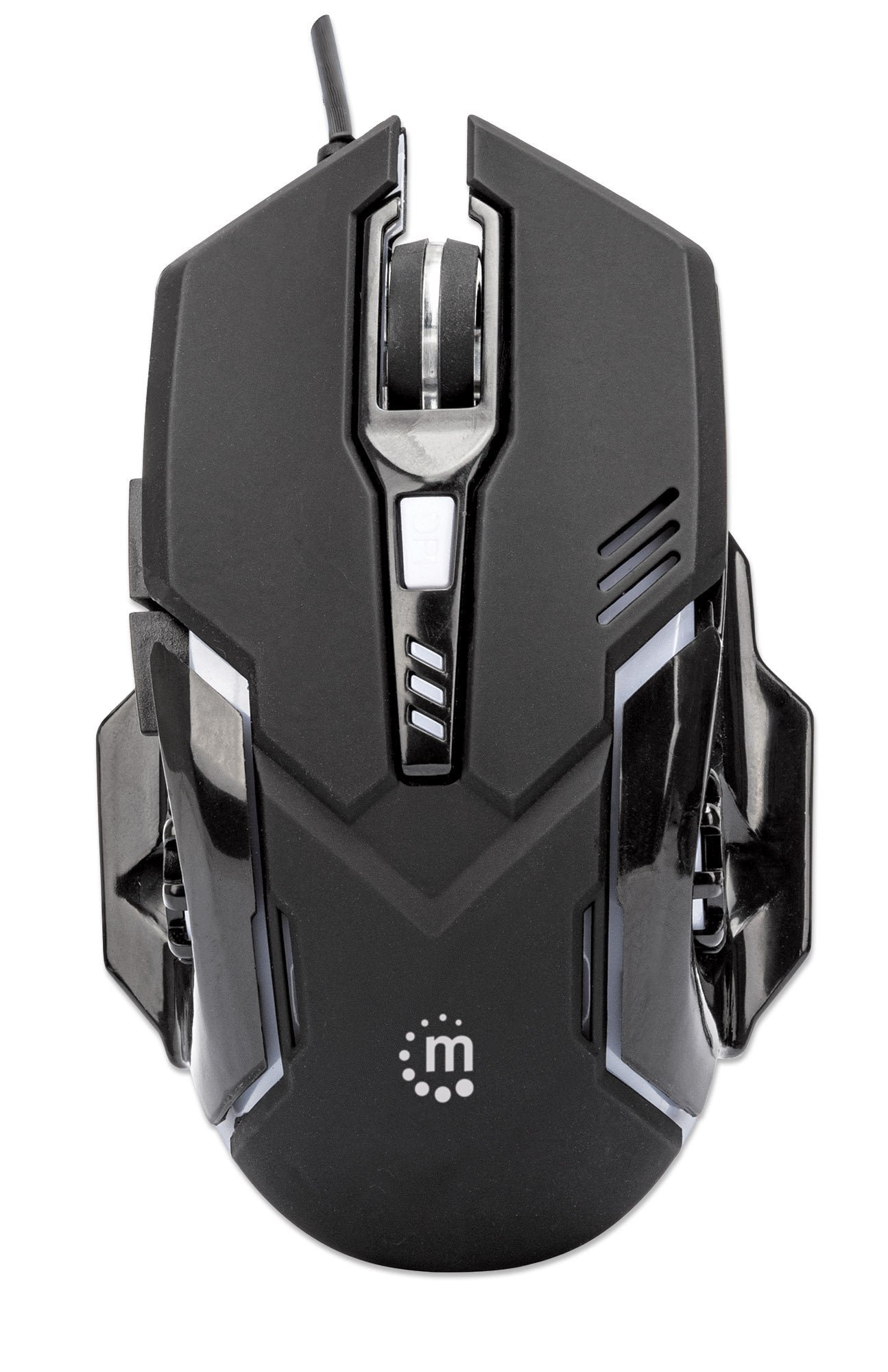 Ratón óptico gamer 179256 Manhattan, Alámbrico, USB, 3200DPI, Negro