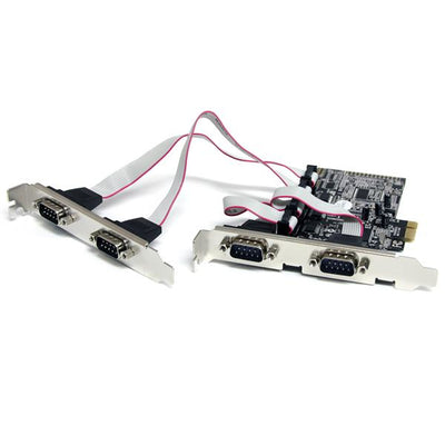 STARTECH CONSIG TARJETA ADAPTADORA PCI EXPRESS CTLR PCIE 4 PUERTOS SERIAL RS232 DB9 .
