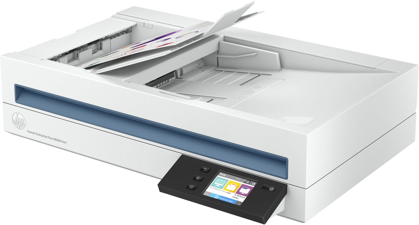 HP OPS SCANNERS HP SCANJET ENTERPRISE FLOWN6600PERP FNW1ESCO NER CAMA PLANA Y ADF VEL