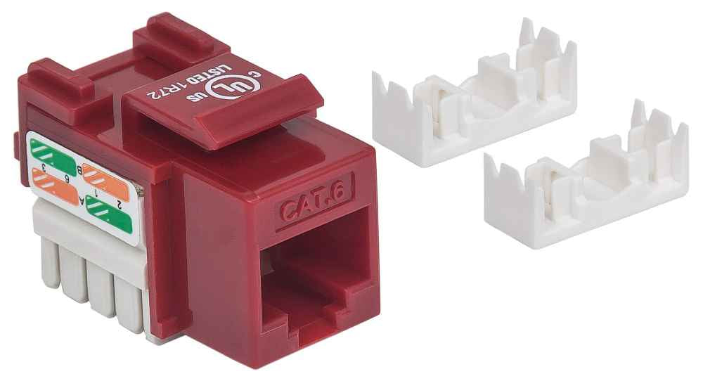IC INTRACOM JACK RJ45 CAT6 UTP KEYSTONE CABL DE IMPACTO ROJO