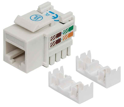 cable de impacto, Jack RJ45 Cat6, UTP, Manhattan, keystone, blanco