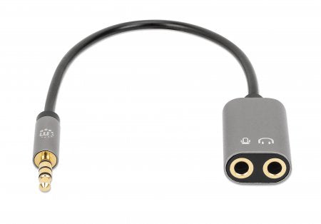 INTRACOM CABLE ADAPTADOR AUDIO Y 3.5MM 1CABL A 2 AUDIFONO Y MICROFONO