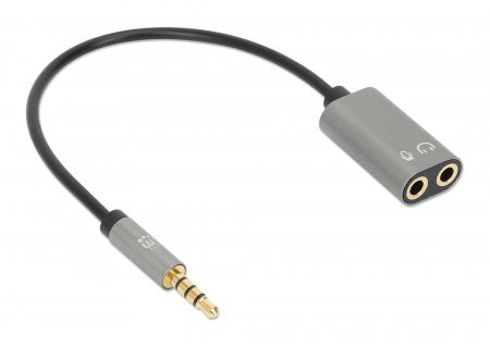 INTRACOM CABLE ADAPTADOR AUDIO Y 3.5MM 1CABL A 2 AUDIFONO Y MICROFONO