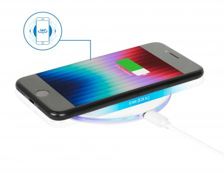 INTRACOM CARGADOR INALAMBRICO DE CELULARPWR 15W QI REDONDO BLANCO CARGADOR INALAMBRICO DE CELULAR 15W QI REDONDO BLANCO