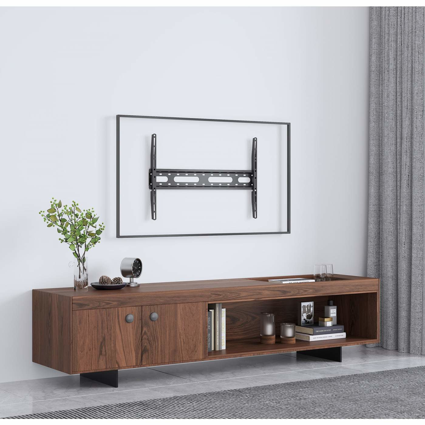 Soporte TV p/pared, hasta 45kg y 37" a 70"