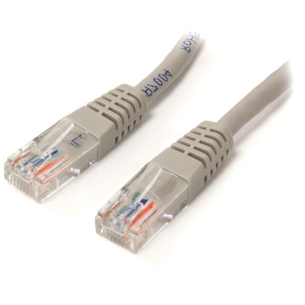 Cable de Red 2.1m Categoría Cat5e UTP RJ45 Fast Ethernet, Patch Moldeado, Gris