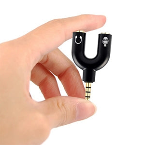 BROBOTIX ADAPTADOR STEREO INY A 3.5 DUALADAP HEMBRA NEGRO BROBOTIX