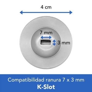Brobotix Ancla para Candado de Seguridad para Laptops, Plata