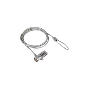 BRobotix Candado de Combinación para Laptop, 1.3 Metros, Acero Inoxidable