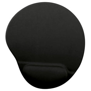 Mousepad con descansa muñecas de gel BRobotix, 20x23cm, Grosor 20mm, Negro