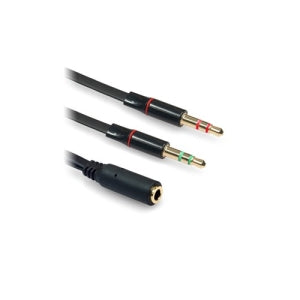 BROBOTIX ADAPTADOR STEREO INY A 3.5 DUALADAP MACHO NEGRO BROBOTIX
