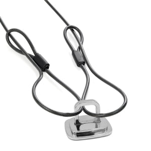BRobotix Ancla de Escritorio para Candado de Laptop, Plata