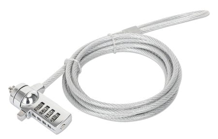 INTRACOM CANDADO LAPTOP COMBINACION 2.0MACCS 4 DIGITOS PLATEADO CANDADO LAPTOP COMBINACION 2.0M 4 DIGITOS PLATEADO