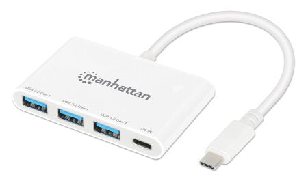 INTRACOM HUB USB-C 3 PTOS A 1 PTO C PD DOCK 5GBPS BLANCO HUB USB-C 3 PTOS A 1 PTO C PD 5GBPS BLANCO
