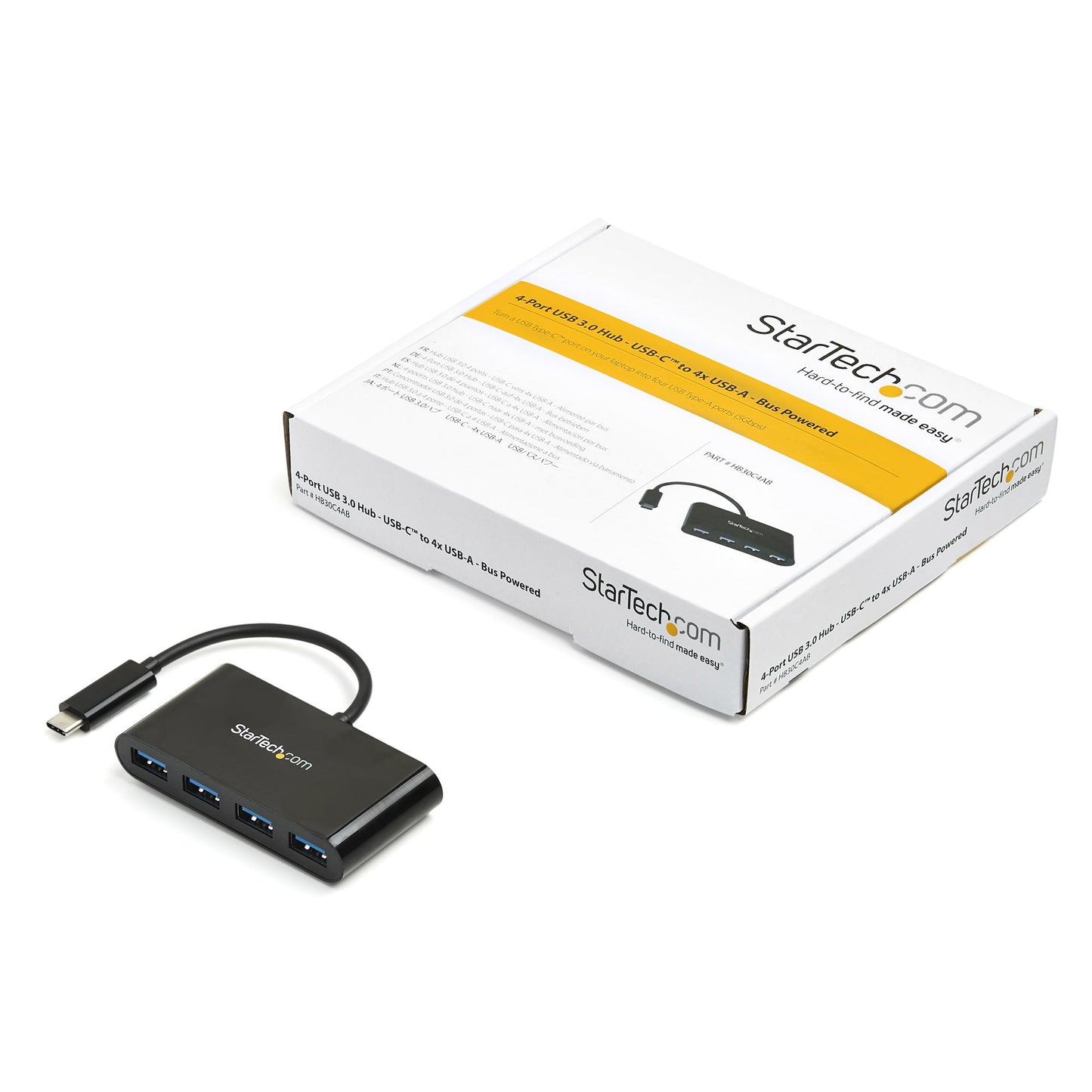 STARTECH CONSIG HUB CONCENTRADOR USB 3.0 USB-C PERP A 4 PUERTOS USB A