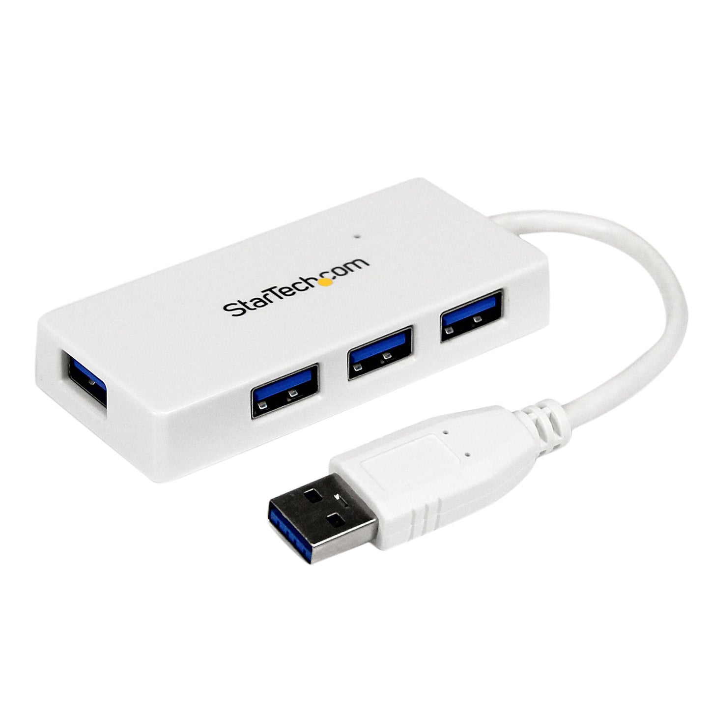 Adaptador concentrador Hub USB 3.0 STARTECH (5Gbps) Super Speed para Laptop de 4 Puertos Salidas - Blanco