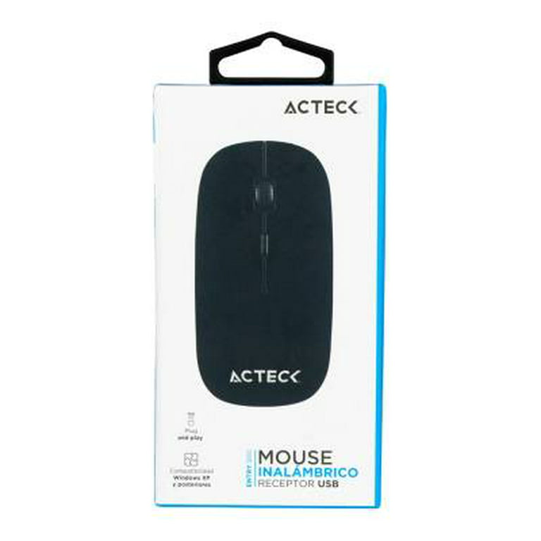Mouse óptico AC-928885 Acteck, Inalámbrico, Negro