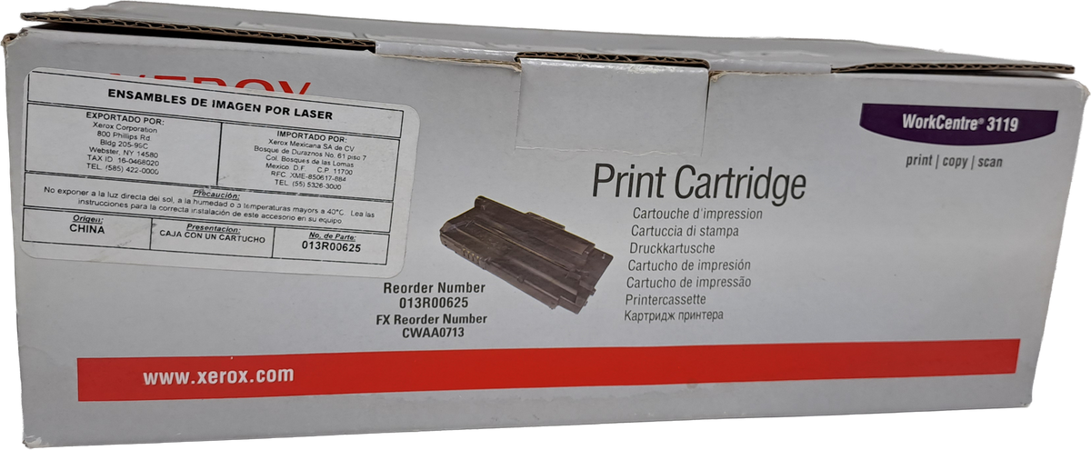 013R00625 Cartucho de Tóner Xerox Negro (ÚLTIMA PIEZAS)