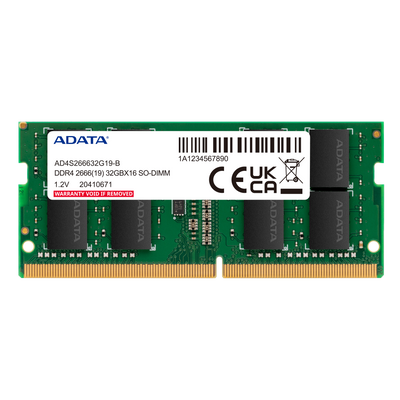 Adata RAM 4G, SoDIMM, DDR4-2666, MHZ, Unbuffered.