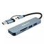 Docking 5 En 2: Conectar Dual USB A y Tipo C A USB V3.0x3, SD Y MSD BROBOTIX