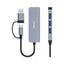 Hub USB V3.0: Conector Dual Tipo A / Tipo C A 4 Puertos Tipo A, Plata BROBOTIX