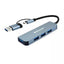 Hub USB V3.0: Conector Dual Tipo A / Tipo C A 4 Puertos Tipo A, Plata BROBOTIX