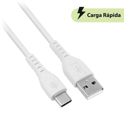 Fastcharge Cable USB, V3.0, A-TIPO C, Blanco 1M