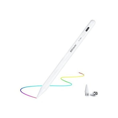 Pluma Stylus Activa BRobotix, Bluetooth, Batería Recargable USB-C, 2 Repuestos, Blanco