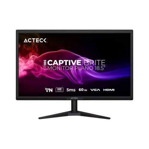 Monitor Acteck Captive Brite CB186 de 18.5", LED, HD, HDMI, 1 año de garantía
