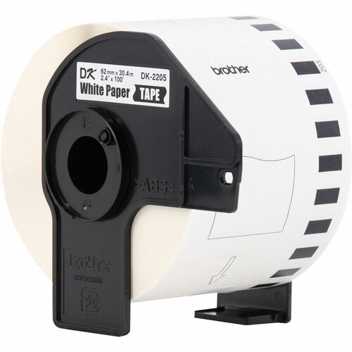 Cinta para etiquetas Brother, Blanco, Térmica, 62MM X 30.4M