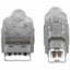 Cable Manhattan USB A-B v2.0 1.8m plata marca Manhattan