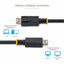 Cable de 2 metros Certificado DisplayPort 1.2 4k con Cierre de Seguridad