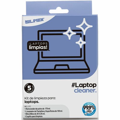 Silimex Kit de limpieza para Portátil, Antibacteriano, Resistente al polvo, Resistente a grasa, Anti Estática