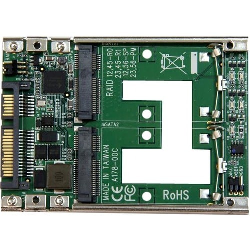 Adaptador Convertidor de SSD mSATA Doble a SATA RAID de 2.5 Pulgadas