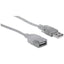Cable USB 2.0 Tipo A a Tipo B Manhattan 336314 | 1.8 m | Para Impresora, Scanner y Hub USB | Blindado | Contactos Bañados en Oro | Plateado | Garantía 5 Años | SKU 336314