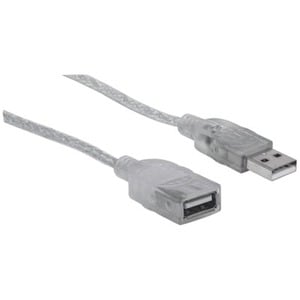 Cable USB 2.0 Tipo A a Tipo B Manhattan 336314 | 1.8 m | Para Impresora, Scanner y Hub USB | Blindado | Contactos Bañados en Oro | Plateado | Garantía 5 Años | SKU 336314