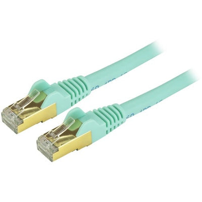 Cable Ethernet, Cat6a, StarTech, 11m,  Aguamarina, 10Gbit/s