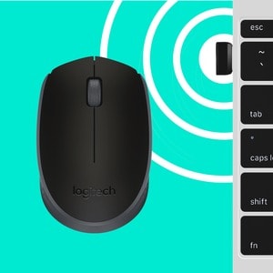 Mouse M170 Logitech, Inalámbrico, USB, 1000DPI, Negro/Gris