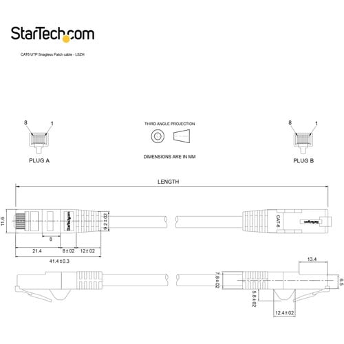 Cable Ethernet, Cat6, StarTech, 3m, Negro, 10Gbit/s