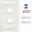 Tapa de pared Faceplate, Placa de 2 puertos