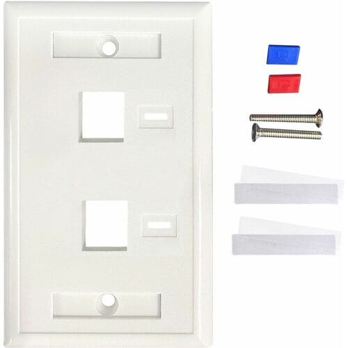 Tapa de pared Faceplate, Placa de 2 puertos
