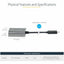 Adaptador USB C a DisplayPort 1.4 de 8K/4K 60Hz