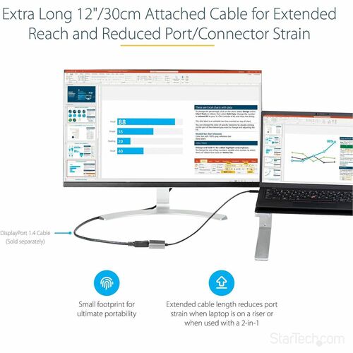 Adaptador USB C a DisplayPort 1.4 de 8K/4K 60Hz