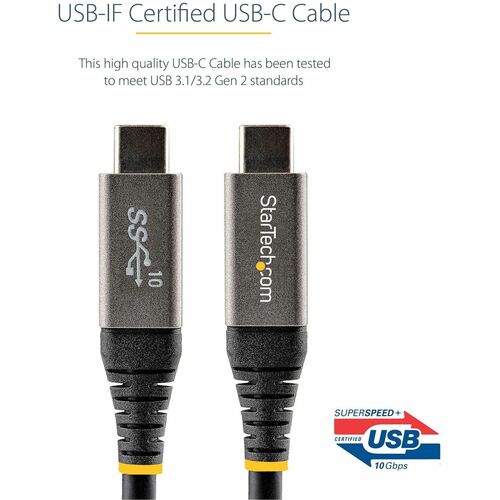 Cable de 1m USB-C 10Gbps - USB Tipo C Certificado por USB-IF marca StarTech